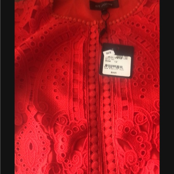 New with tag St. John’s jacket African red size m - Picture 3 of 5